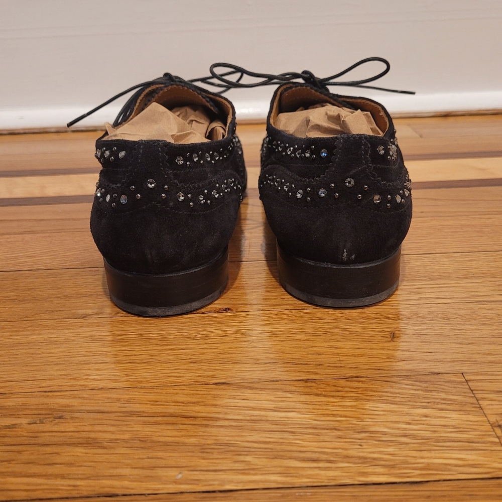 CHURCH'S BURWOOD MET STUDDED  BLACK SUEDE BROGUES LACE UP SHOES - Picture 8 of 13